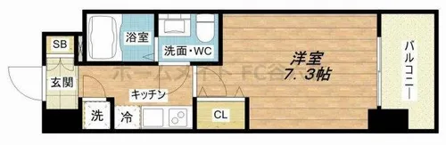 セレニテ京橋クレア【6階】の間取り