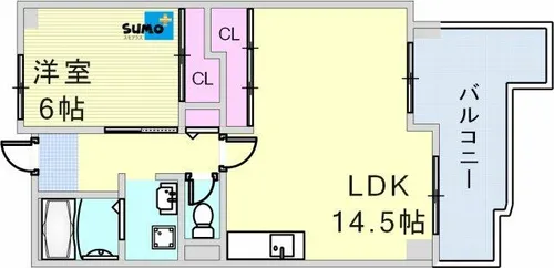 入江【307BX号室】の間取り