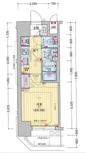 プレサンスDOMECITYコレーレ【9階】の間取り
