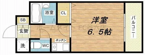 グランデージ今里【4階】の間取り
