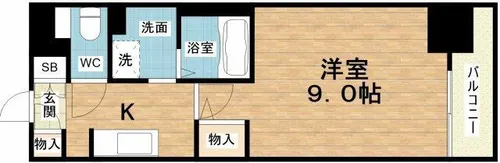 エグゼ心斎橋EAST【6階】の間取り