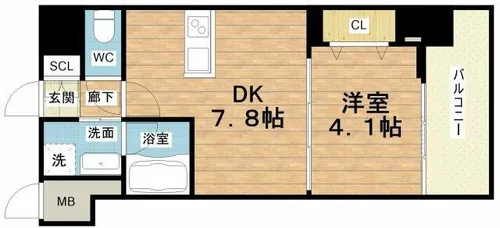 ヴィーナス今里【10階】の間取り