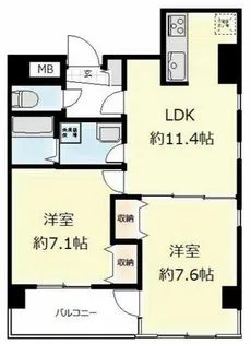 ヴェスタ堀江【5階】の間取り