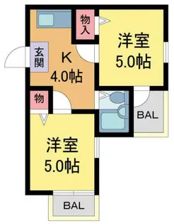 セレーノ門戸【1階】の間取り
