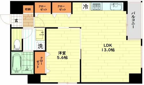K-CRAFT UMEDA161【2階】の間取り