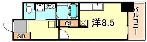 WILLDO浜崎通【3階】の間取り