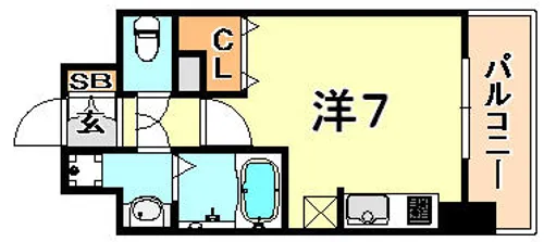 パシフィックレジデンス神戸八幡通【9階】の間取り