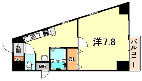 エステムコート新神戸エリタージュ【7階】の間取り