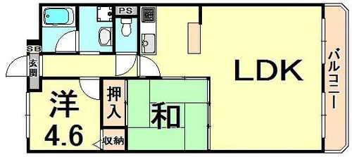 エムグランツ壱番館【4階】の間取り