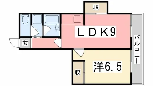 レジデンス西庄【302号室】の間取り