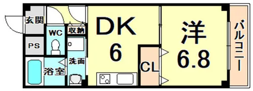 セレナ東甲子園【2階】の間取り