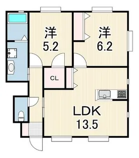 フェリーチェ北青木【1階】の間取り
