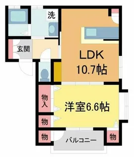 MOZAEMON北畑【202号室】の間取り