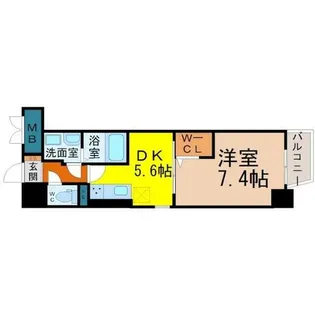 グランパークタワー【4階】の間取り