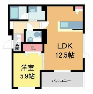 フォレナ神戸住吉【302号室】の間取り