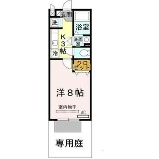 MORIMAWARI WEST【1階】の間取り