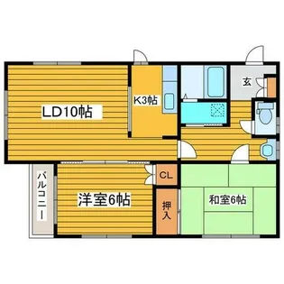 イースト北30条【202号室】の間取り