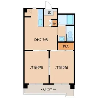 ハイツ山手【4階】の間取り