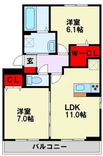 ヒルサイドレジデンス今光【3階】の間取り