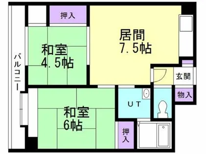 室蘭東町第一住宅【5階】の間取り