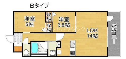 カウニス丸山通【2階】の間取り