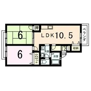 セジュールHARUKA【203号室】の間取り