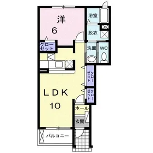 1LDKの間取り画像