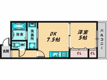 フジパレス弥刀駅北Ⅱ番館【1階】の間取り