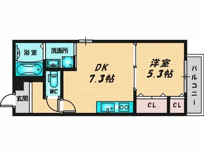 フジパレス弥刀駅北Ⅱ番館【3階】の間取り