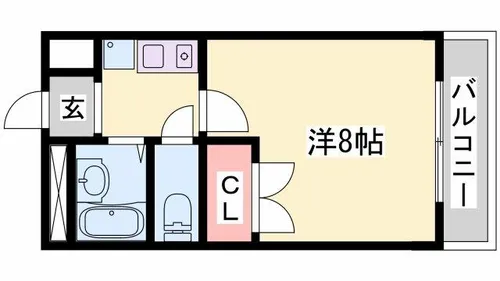 リバーサイド市川【207号室】の間取り