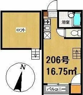 アイブルー天神南【2階】の間取り