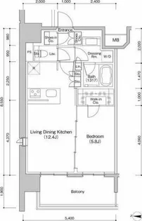 ザ・パークハビオ新栄【8階】の間取り