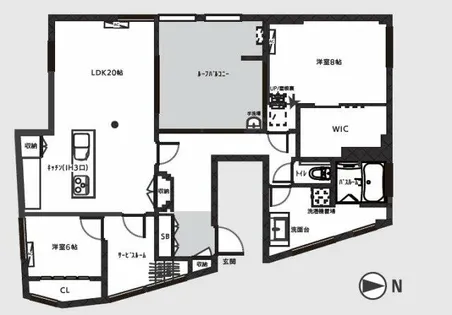 徳原マンション【3階】の間取り