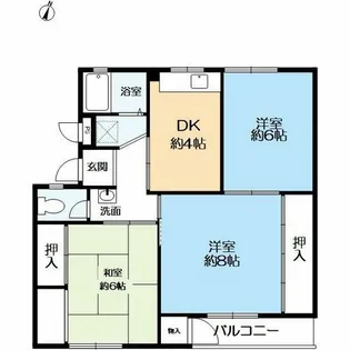 渦ヶ森コーポ4号館【203号室】の間取り