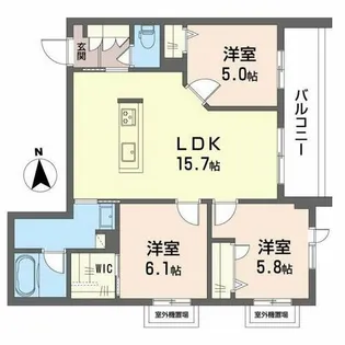 シャーメゾンケーツー【3階】の間取り