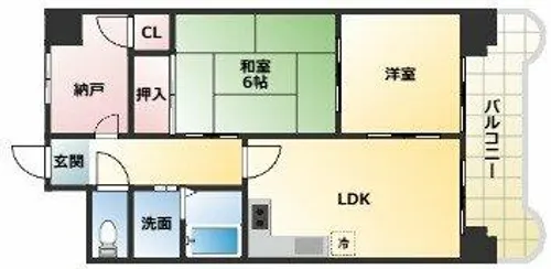 プランドールむつみ【2階】の間取り