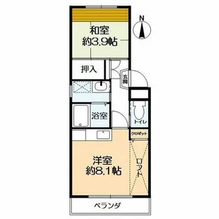 フラット3N【2階】の間取り