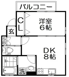 Lunaria宮之阪【1階】の間取り