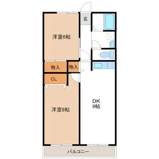 シェトワ原崎【102号室】の間取り