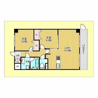 BRARIS東豊中【1階】の間取り