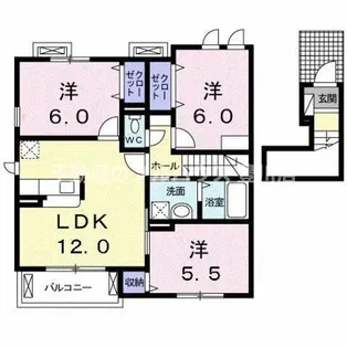 プリムローズ【2階】の間取り