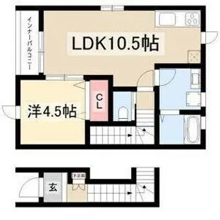 リーブルファイン日比津町2号棟【2階】の間取り