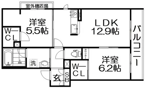 シャーメゾン ベル エール【2階】の間取り
