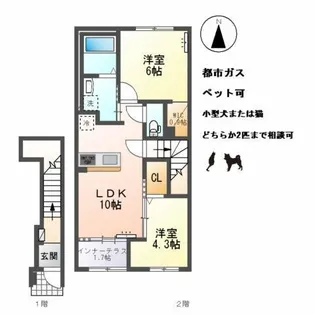 ファーストステージM【2階】の間取り