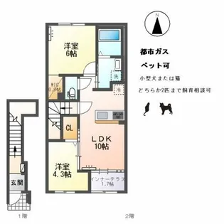 ファーストステージM【2階】の間取り