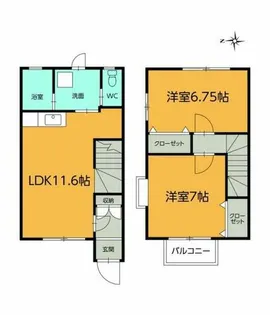 愛知県知多市八幡字森之前【タウンハウス】の間取り