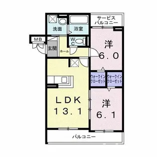 万博ハイステージ【2階】の間取り
