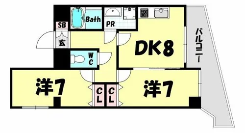 メゾンフローラ【6階】の間取り