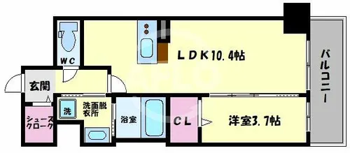 INOYA BLDG RESIDENCE【10階】の間取り