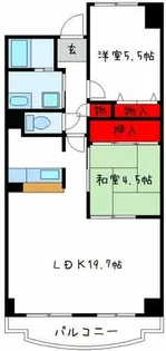 プロスベール高安【5階】の間取り